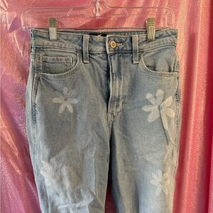 flower printed mom jeans